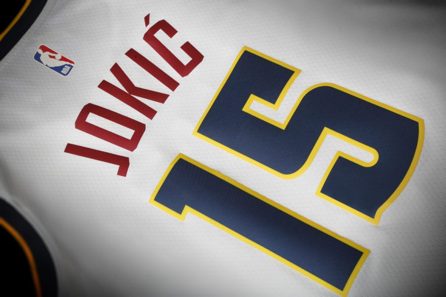 Image showing Jokic 15 on a NBA jersey with a font manufactued by ID UNLIMITED