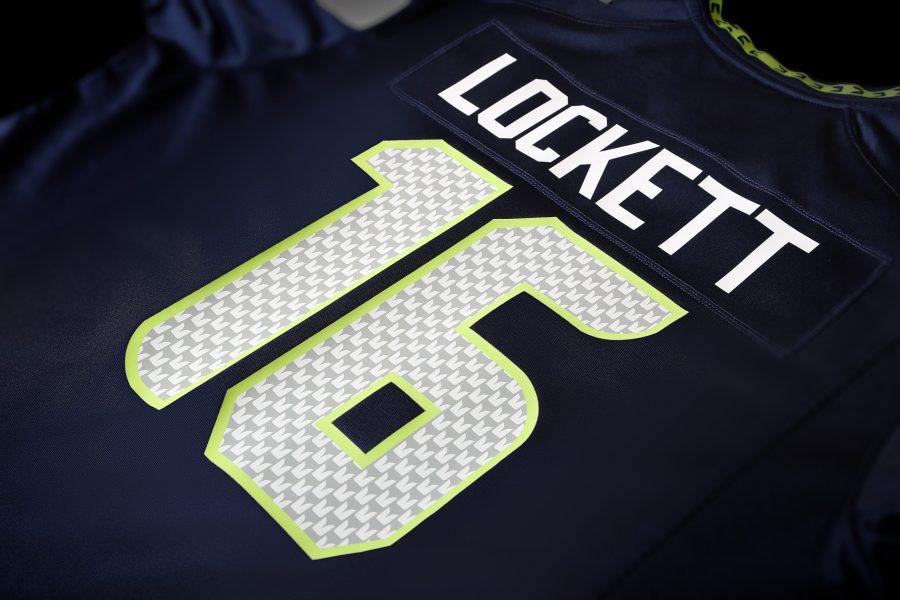 Image showing an NHL jersey with a name and number set manufactured by ID UNLIMITED