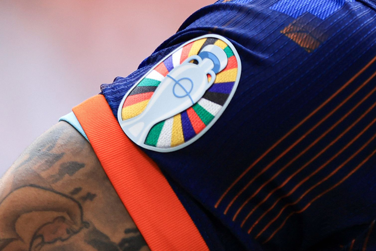 Image showing the close up detail of a UEFA EURO 2024 sleeve patch