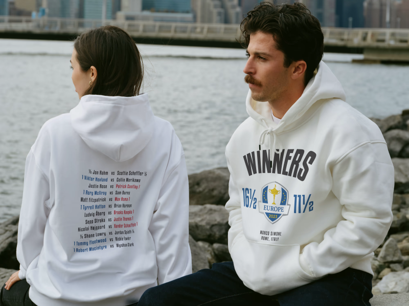 Image showing a Ryder Cup hoodie being worn by two models