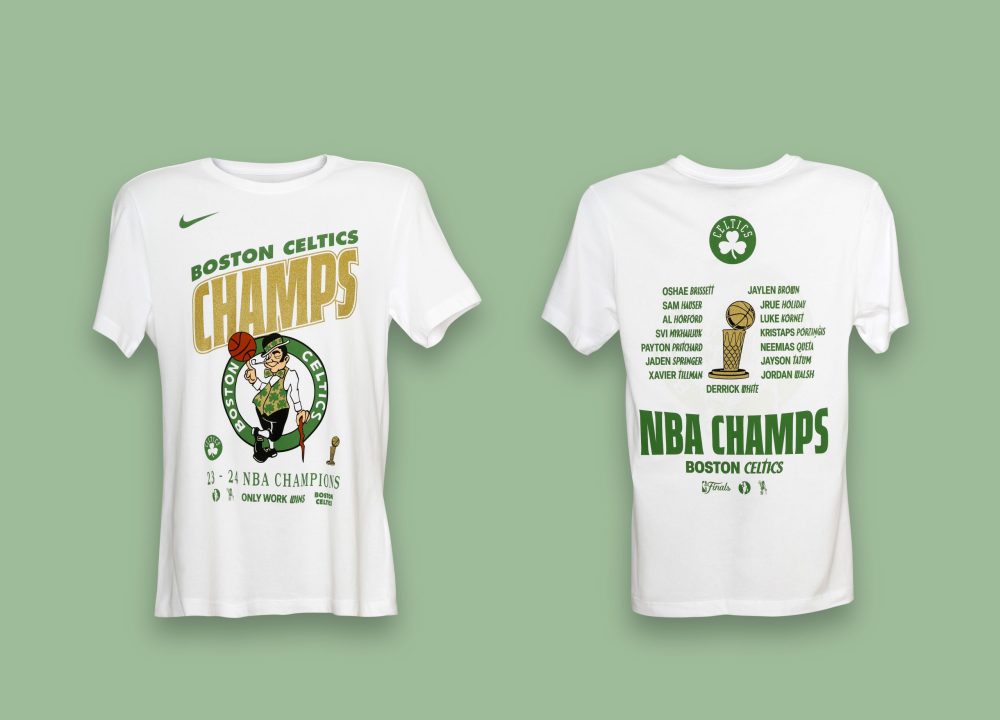 Image showing a Boston Celtics t shirt, manufactured by ID UNLIMITED